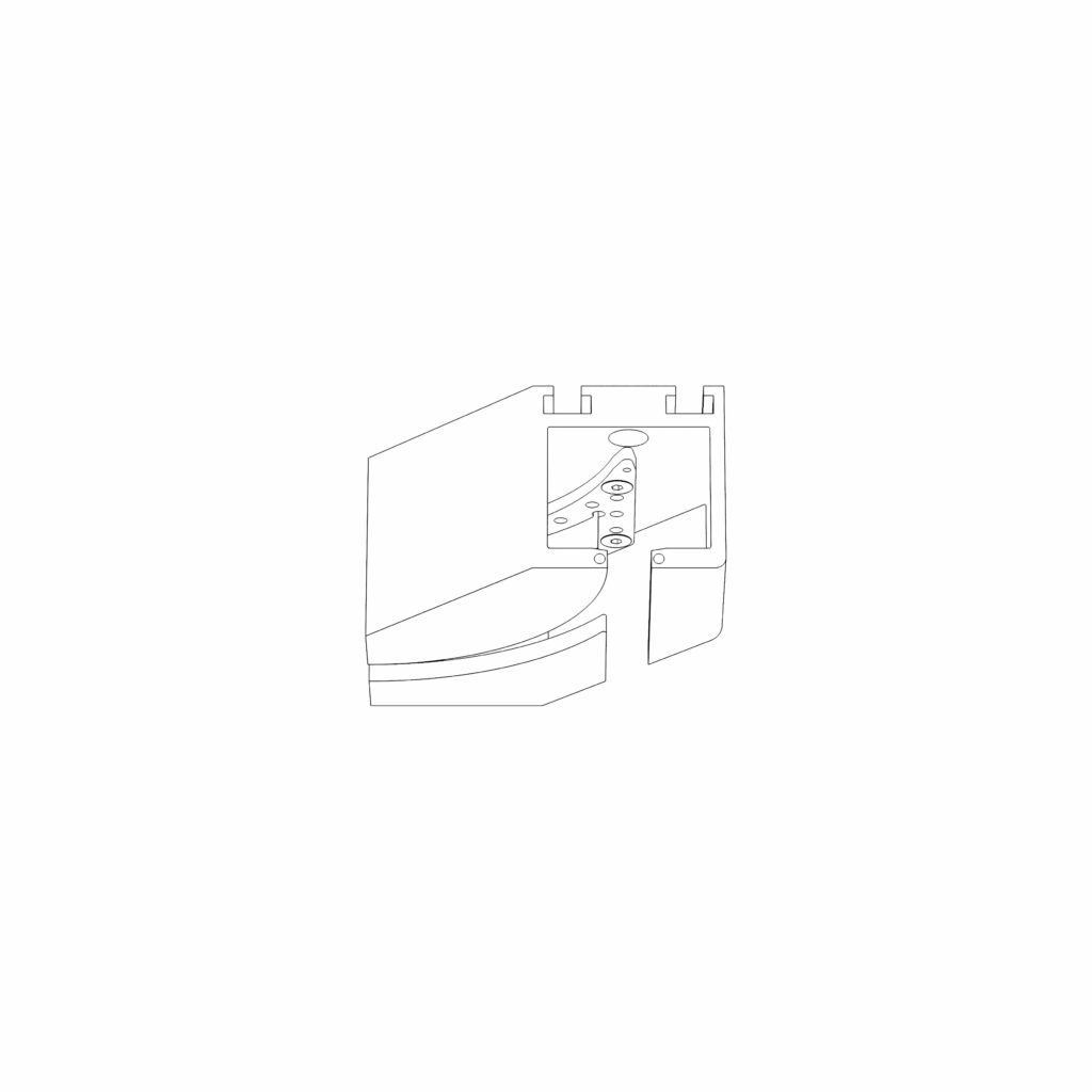 Dorma Obere Pendeltürschiene, 100 mm hoch, komplett, für 10 mm Glasdicke, mit E-Öffner und Riegelschloss, DIN rechts, Edelstahl Satin (700) - Edelstahl S 700 ST, 04.199.700