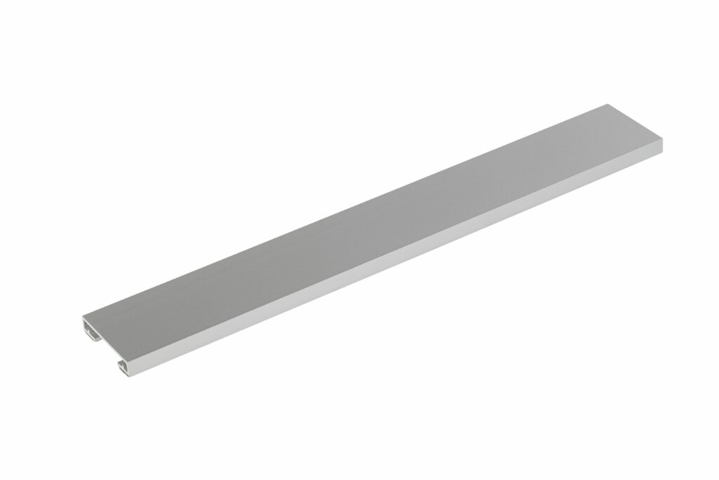 Dorma MUTO Comfort L 80, Gegenprofil für Installation an Glas inklusive Halteplatten, in Fixlänge, Leichtmetall Silber eloxiert (150) - Silber N 600 ST, 36.219.150