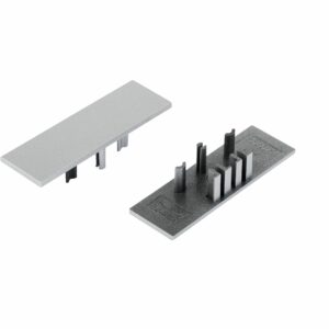 Dorma MUTO Comfort, Set Endkappen, 58 mm hoch, für Seitenteilprofil, Leichtmetall Silber eloxiert (150) - Silber N 600 ST, 36.273.150